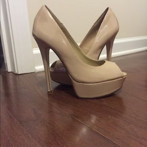 ALDO nude peep-toe pumps