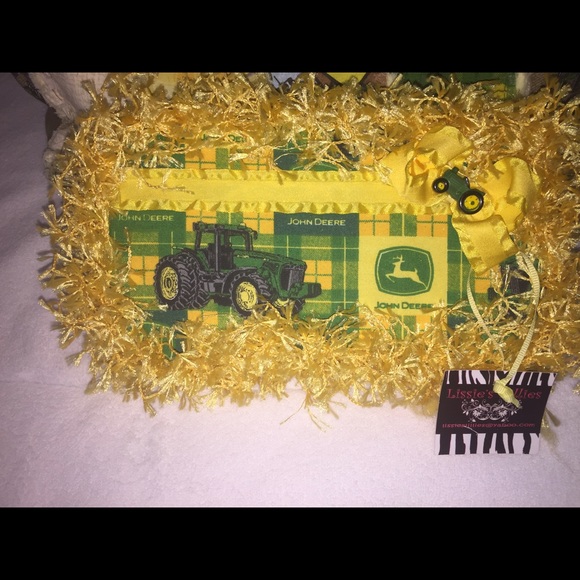 John Deere theme Diaper Bag and matching Wipe Case