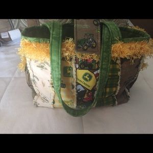 John Deere theme Diaper Bag and matching Wipe Case