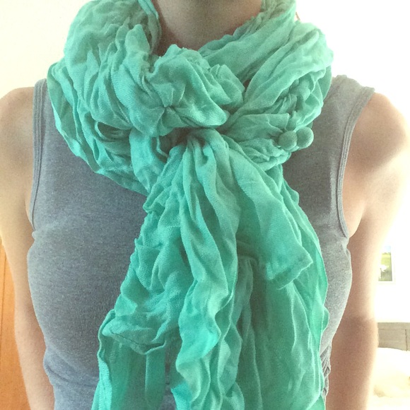 Anthropologie teal scarf