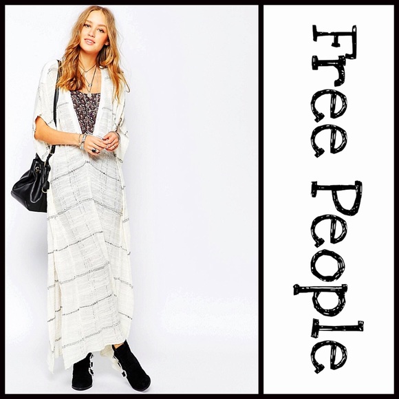 ❌SOLD FREE PEOPLE PONCHO MAXI DRESS - Picture 3 of 3
