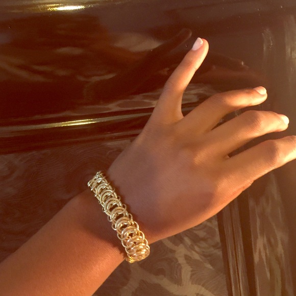 Gold chained bracelet