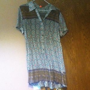 Patterned hippie dress