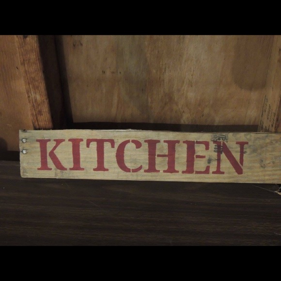 Kitchen sign