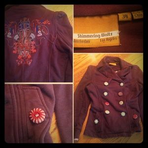 Shimmering Waltz Cotton Embroidered Jacket