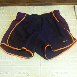 Purple nike running shorts