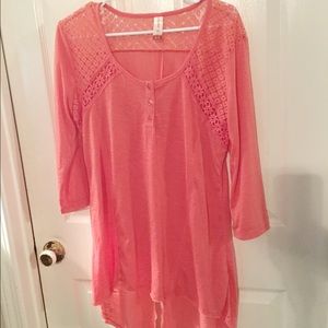 Pink extra large long shirt