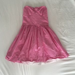 Strapless Pink n White stripped Gilly Hicks Dress