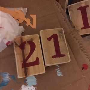 Blocks with different numbers and letters