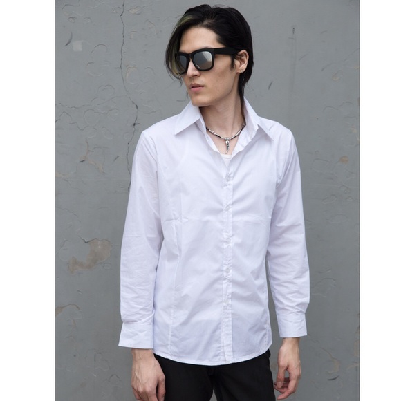 boutique Shirts - ⬜️White Slimfit Mens Dress Shirt Button Front NEW boutique Shirts - ⬜️White Slimfit Mens Dress Shirt Button Front NEW