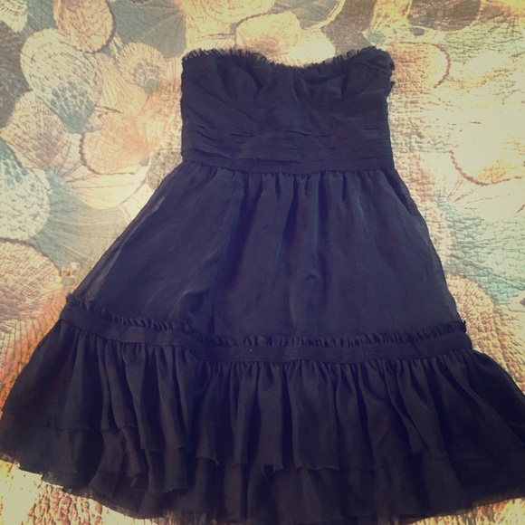 Silk Elizabeth & James ruffle cocktail dress.