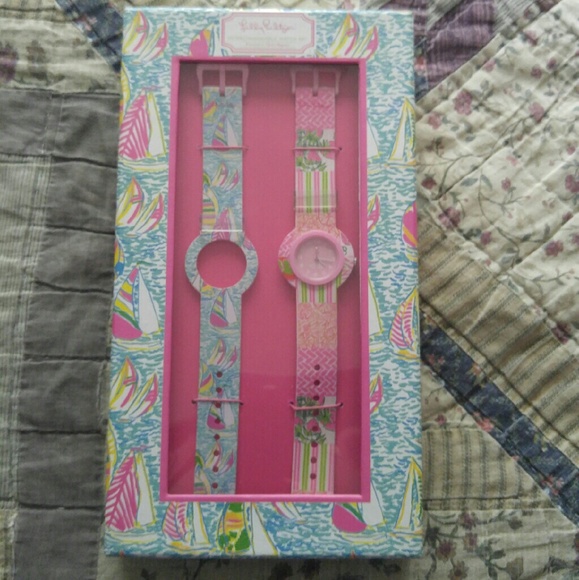 Lilly Pulitzer Regatta interchangeable watch set