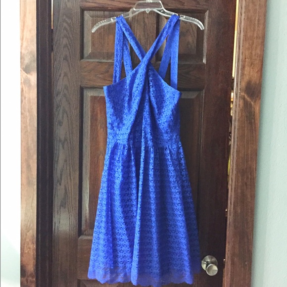 Cobalt Blue Crochet Lace Dress