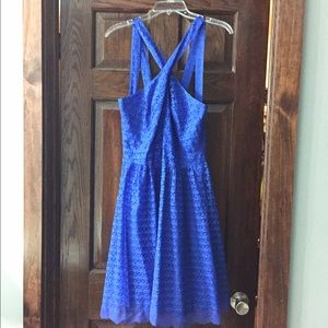 Cobalt Blue Crochet Lace Dress