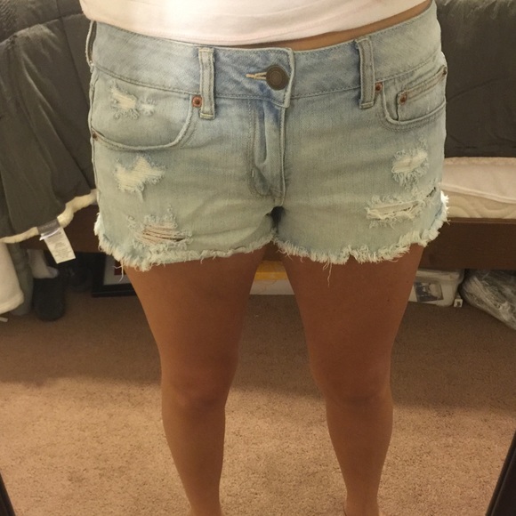Light blue jean shorts AE