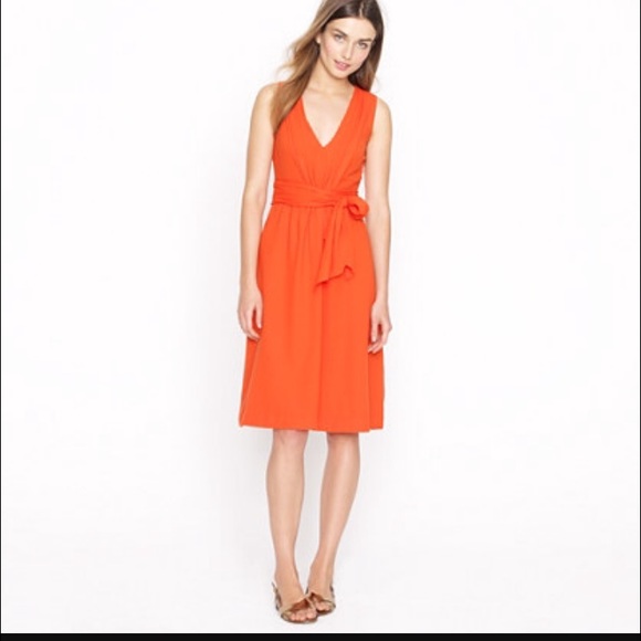 J crew 'elinor' dress in orange
