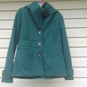 Cute hooded pea coat