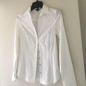 Fitted Size Small Armani Exchange white blouse