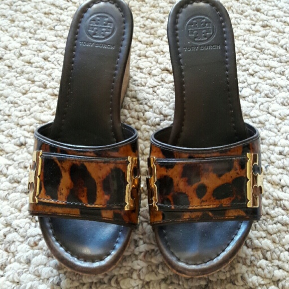 Tory Burch Leopard Patti Wedges