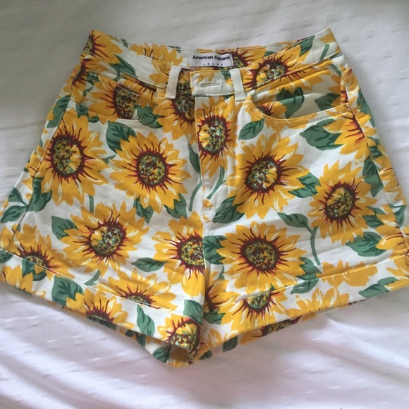 American Apparel sunflower shorts