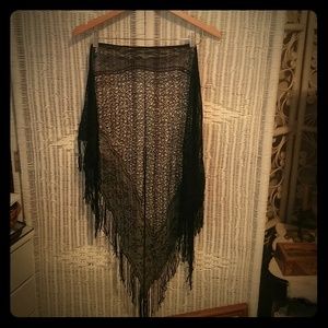 Black Lace Shawl Wrap