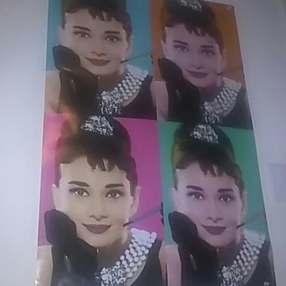 Audrey Hepburn colorful poster - Picture 1 of 1