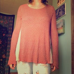 Orange knit sweater