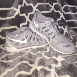 Gray Nike Free 5.0