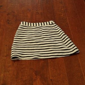 Black and white short skirt