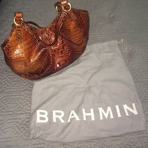 Brown leather Brahmin purse