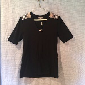Women's black Burberry London size M short sleeve