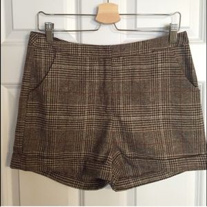 F21 Brown Plaid Shorts 🍂