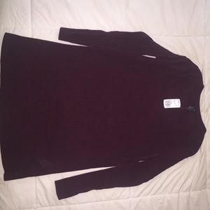 Forever 21 Long Sleeve Burgundy Dress