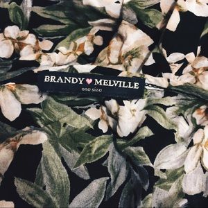 RARE BRANDY MELVILLE BLACK FLORAL PRINT JADA DRESS