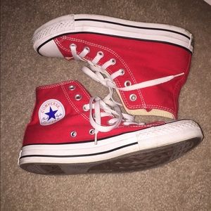 Red high top converse
