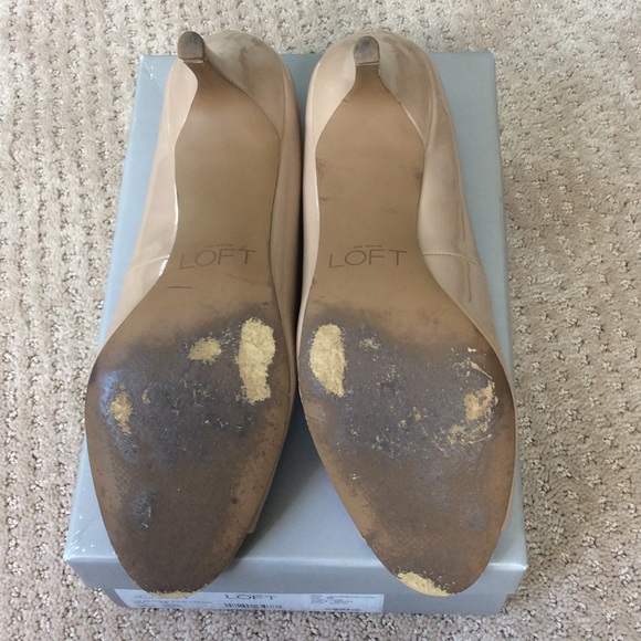 Loft Nude Peep Toe Mid Heel - Picture 2 of 4