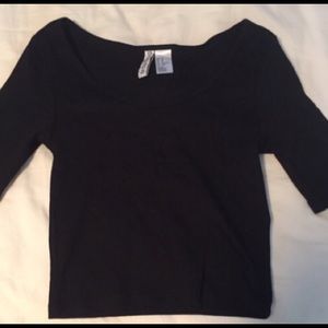 Black crop top