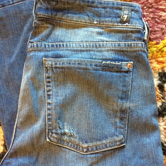 7FAM Jiselle Distressed Straight Leg Jeans - Picture 3 of 4