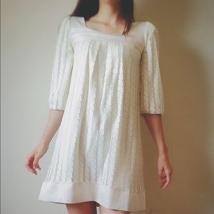 White lacy classic mini dress