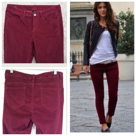 maroon corduroy pants