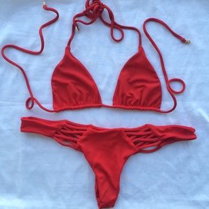Indah 2015 collection red bikini