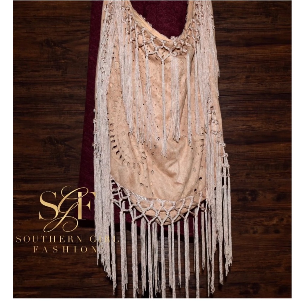 HOBO BAG Faux Suede Oversized Summer Shoulder Tote - Picture 4 of 7