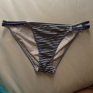 VS BLUE/WHITE Striped Bikini Bottom