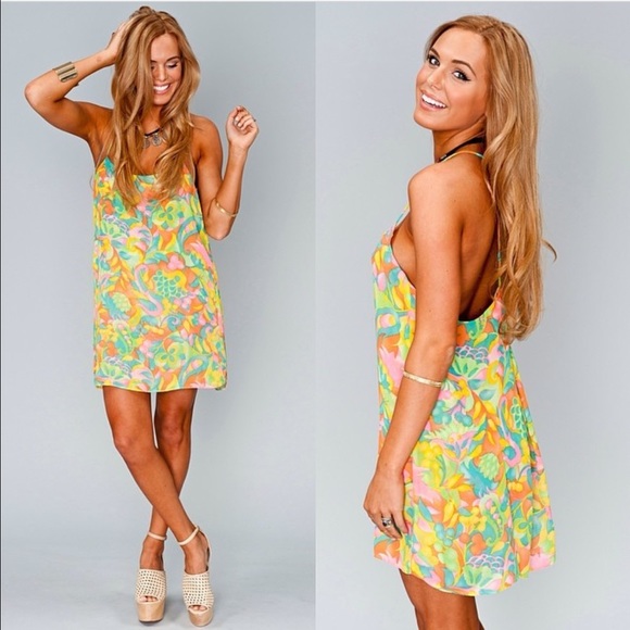 Show Me Your Mumu Twiggy Tulips T-Rex Dress