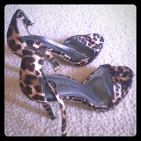 Michael Antonis leopard print heels