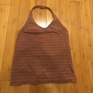 stripped halter top