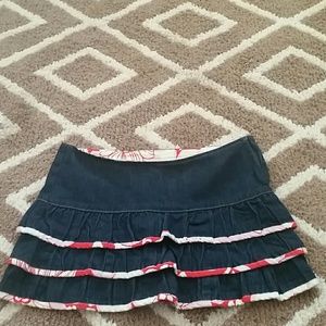 Frankie B. Jean ruffle mini skirt