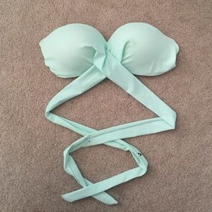 SOLD Victoria's Secret teal cross cross bikini top