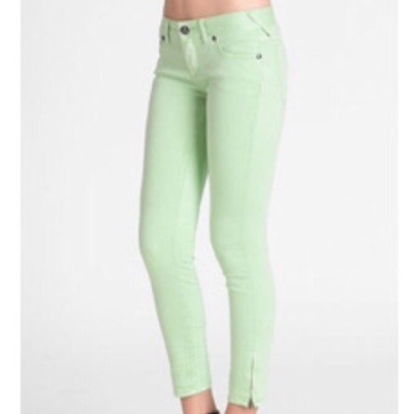 Free People Mint Zip Crops