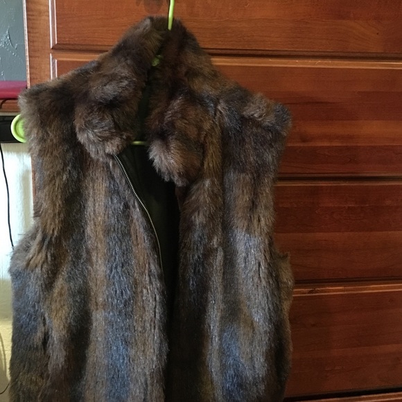 Faux fur vest